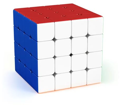 XMDCuber MeiLong 4M Speed Cube Stickerless Magnetic 4x4, Meilong M 4x4x4 Magnetic Magic Cube 59mm