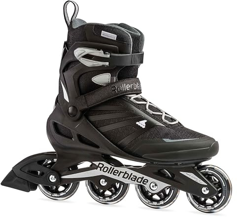 Rollerblade ZETRABLADE, Herren Inline Skates, geeigneter Inline für Anfänger, Schwarz/Silber, Gr. 45.5