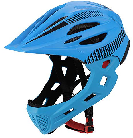 Adult Helmets Kinder Fahrradhelm Leicht Integralhelm Kinder mit Abnehmbaren Kinnschutz Visier Kinder Downhill Helm für Balance Bike Scooter Roller Skates
