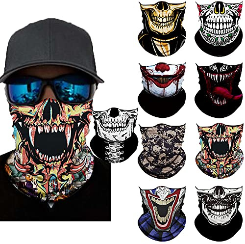 Neck Gaiter Mask,Bandana Gator Face Cover Mask Sun UV Protection,Neck Warmer Balaclava,Seamless Tube Face Scarf,Headband for Men Women Boys Girls, Head Wrap for Motorcycle Cycling Festival Outdoors