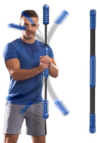 Fitness Bar for Workout, Elastic Exercise Bar, Vibration Weight Stick, Body Physical Therapy,Core Strength Training,Power Twister For Arm,Abdominal Muscles Exercises In Home Gym.