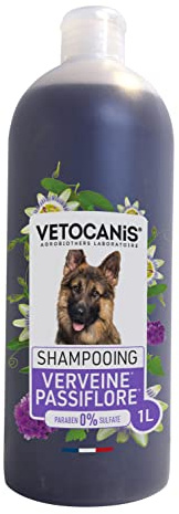 Vetocanis – Champú para Perros de Uso Diario, Suave y refrescante para pelar, Apto para Todo Tipo de pelado, champú para Cachorros, sin Silicona ni parabenos, Verbena y pasiflora, 1 l