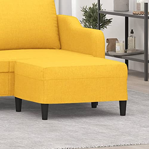 INLIFE Fußhocker Hellgelb 70x55x41 cm Stoff,Gelb,6.1KG,349308