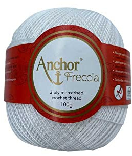 TOMASELLI MERCERIA Anchor N 12 Wollknäuel Pfeil Mez 100 g – Weiß