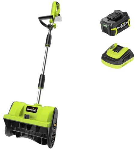 SnapFresh Schneefräse Akku 20V mit 4,0Ah & Ladegerät – Ultra-leicht nur 3,5 kg | 30 cm Räumbreite, 10 cm Schneehöhe, bis 4,5 m Auswurf | 60° verstellbarer Auswurfkanal | Ideal für Gehwege & Einfahrten