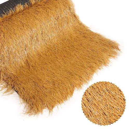 Techo de paja sintética estilo mexicano artificial, rollos de paja de palma ignífugos, decoración de techo de paja de heno, cubierta de paja de simulación para Tiki, cabaña, patio, piscina, playa,