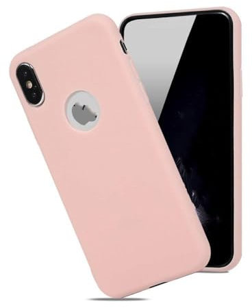 HUUMAGIC Cover opaca in silicone per iPhone X Xr Xs Max 12 mini 11 Pro Max 6 6S 7 8 Plus SE 2020 Custodie protettive per telefono in gel flessibile, rosa, per iPhone 11 Pro Max