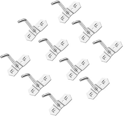 CIYODO 10pcs Multi-Purpose Wall Pegboard Hooks Iron Material Hooks Peg Board Hangers
