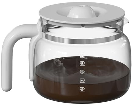 DCGC01 10-Cups Replacement Glass Carafe Pot Compatible with Smeg DCGC01 DCF02 DCG01 Overflow Coffee Maker