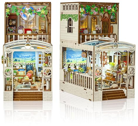 Cuteefun DIY Book Nook Kit, DIY Miniatyr Dockhus, Boka Nook-kit för Vuxna Att Bygga, Gör Ditt Hus Hantverk Modell För Födelsedag (Sweet House)