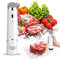 Kssvzz Handheld Food Vacuum Sealer Machine, Portable Food Vaccum Pump with 10 Reusable Vac Seal Bags for Storage, Sous Vide or Meal Prep - USB Rechargeable, Cordless