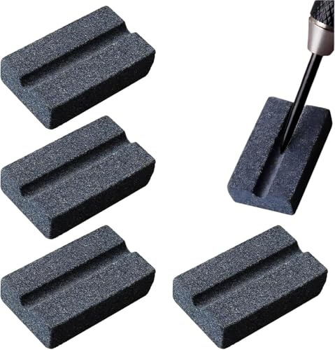 Vayfoni Dart Sharpener, V-Groove Sandstone Tool for Steel Tips, 4 Pack | Portable abrasive stones for deburring and polishing most standard steel-tip darts during practice, matches and tournaments
