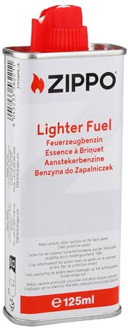 Zippo tändare bensin 125 ml – högkvalitativ EU bensin – vit förpackning – perfekt för stormtändare – ren och produktiv