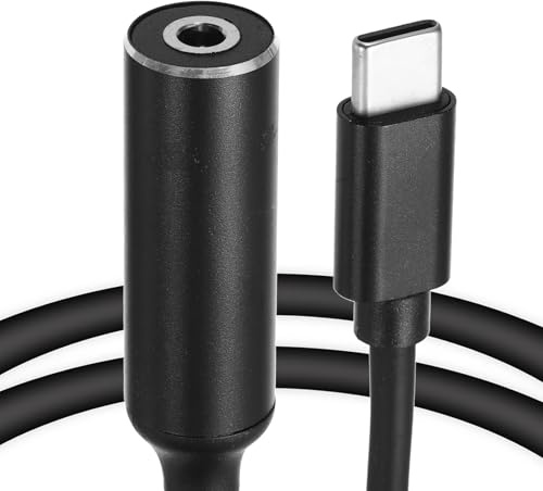 sourcing map 0.6FT USB C to DC PD Power Fast Charging Cable, 4mmx1.7mm 65W/5V/9V/20V DC Power Cable, Type C Input 3.25A Adapter Jack Converter for Router, Camera, TV Box, Desk Lamp(Black)