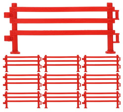 Hemobllo 100 Piezas Vallas de Plástico para Maqueta Accesorio de Cerca para Jardín y Granja Paneles Miniatura para Juguetes de Animales y Casas de Muñecas para Escenarios Creativos