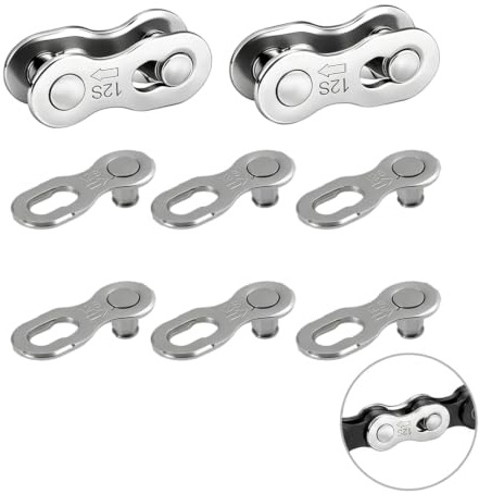 5PaarShimano Kettenschloss Fahrradkette 12 Fach,Quick Fahrrad 12-Fach Kette | Wiederverwendbar Stahl Bicycle 12fach Link Chain Kettennieter Ersatzglieder für Mountainbike Fahrrad