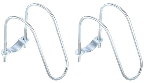 uxcell Cross-Connector Vertical Pipe Clip, 2pcs Fit 2-3/8(60mm) to 3-1/2(90mm) Crossover Buckle Steel Cross Pipe Clamp for Greenhouse Awning Frames