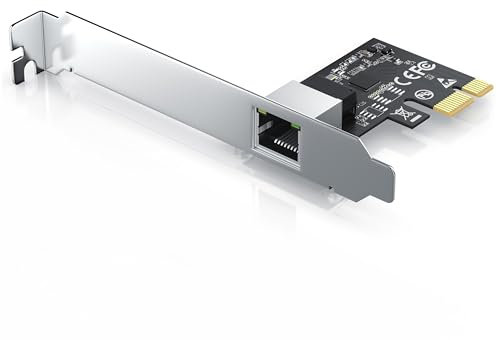 CSL - PCIe Netzwerkkarte 2,5 GB Base T – 2,5G-Ethernet-Port - 2500/1000 / 100 Mbit/s PCI-Express-Ethernet-Adapter - Windows 11/10/8.1/8/7, Win Server 2022/2019/2016, Linux