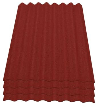 Onduline Easyline Dachplatte Wandplatte Bitumenwellplatten Wellplatte 4x0,76m² - rot