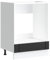 Tomostar Oven Cabinet, Kitchen Base Cabinet Lucca Black Engineered Wood