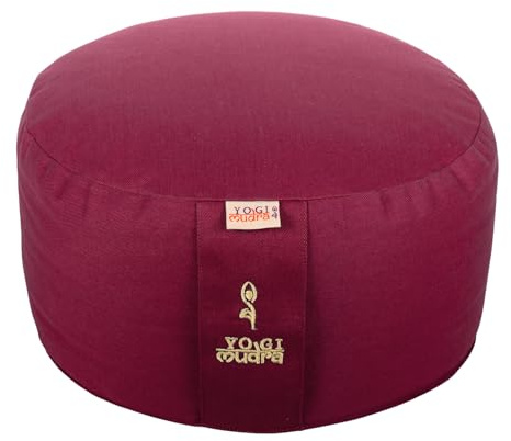 Ersatzbezug für Meditations- & Yogakissen rund Ø30x15 cm – Baumwoll-Kissenbezug mit Kordelzug – Sitzkissen Bezug für Yoga & Meditation – ohne Füllung