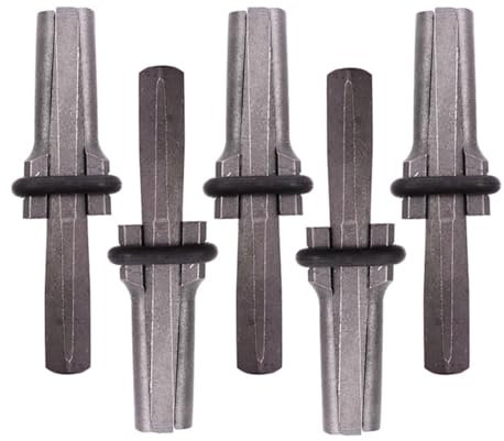 Uqezagpa 5 cuñas y cuñas, herramienta de separación de piedra resistente para hormigón, piedra, piedra, mármol, granitos, mano