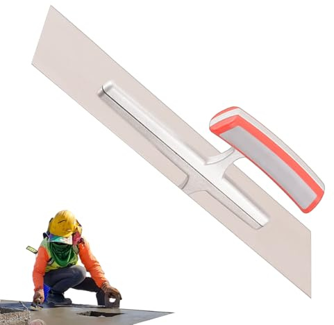 - Cazzuola piatta per la finitura del calcestruzzo: spatola leggera, impugnatura ergonomica, utensili per intonacare piastrelle e muratura per ottenere la finitura perfetta.