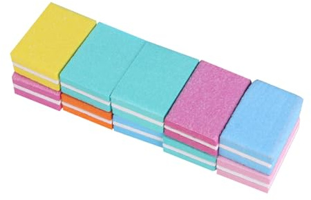 Outanaya 10 Pezzi Lime per Unghie in Spugna Multicolore Raspa per Unghie Piccola Quadrata Strumenti la Riparazione Portatili per Nail Art e Manicure a Casa Colore Casuale