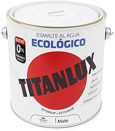 Titanlux - Esmalte eco, Mate blanco, 2,5L (ref. 02T056625)