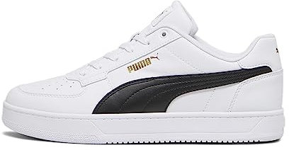 PUMA Unisex Caven 2.0 Sneaker, White Black Gold, 44 EU