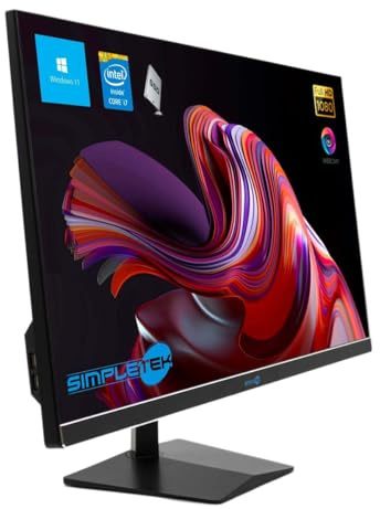 SIMPLETEK - All in One dator 27 Full HD Core i7 Upp 3,6 GHz Windows 11 | 16GB RAM 120GB SSD mSATA + 2TB SSD 2,5 | Trådlös mus och tangentbord ingår