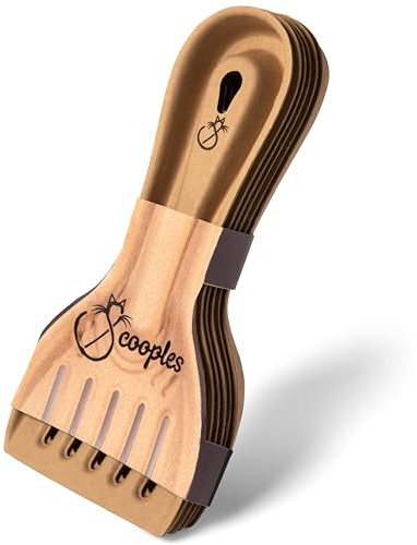 Scooples Disposable Cat & Rabbit Litter Scoops - All Natural, Plastic Free & Sustainable, Travel Kitty Litter Scooper for Bunny, Hamster, Guinea Pig, Ferret, Rat & Other Animal Litter Boxes (6-Pack)