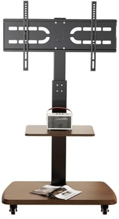 TV Ständer TV Stand Mobiler TV-Ständer Für 32-80-Zoll-Fernseher, Höhenverstellbarer TV-Wagen Mit Medienregal, Holzsockel Und Rädern, Trägt Bis Zu 132 Pfund TV Standfuß TV Ständer