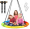 Trekassy Balancoire nid d'oiseau exterieur Enfant Rond, capacité Max. 317 kg, diamètre 101,6 cm, adaptée aux enfants et adultes pour aires de jeux intérieures, avec cordes de balançoire et mousquetons