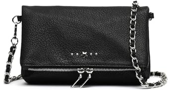 MISAKO Laurini Petit sac à bandoulière avec rabat - Petit sac bandoulière femme - Sacs décontractés à la mode confortables et résistants Laurini Noir 13 X 20 X 4 cm
