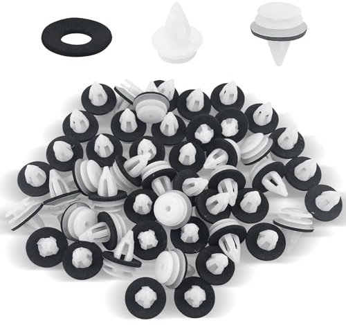 Eckerdromk 80 Pezzi Universale di Fissaggio Del Veicolo Clip Rivetti in Plastica, Rivestimento Auto con Design a Cuscino in Schiuma Clip, Rivetti In Plastica per Auto per Auto Pannelli di Porte