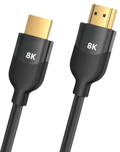 Rudiaoa 2.1 HDTV-Port-Videokabel, 8K/60Hz, 4K120Hz, 48 Gbit/s, schnelle Übertragung, verbessert Gaming für Laptop, HDTVs