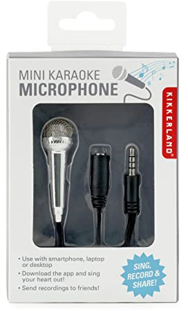 Kikkerland US133-EU Mini Microphone Karaoké Noir