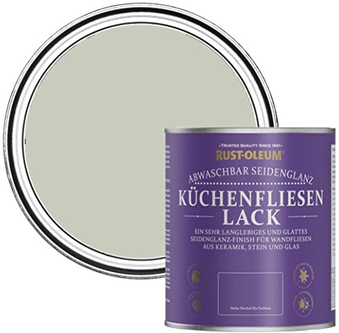 Rust-Oleum Green water resistant Kitchen Tile Paint in Satin Finish - Aloe 750ml