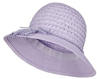 Sterntaler Cappello di Paglia per Bambine con Fascia Intrecciata, Viola Pallido, 45
