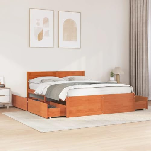 Generisch Massivholzbett ohne Matratze Wachs160x200 Kiefernholz,jiangboyue-3282344