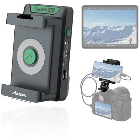 Accsoon SeeMo 4K for Android HDMI Video Transmitter, 4K30fps/1080p 60fps HDMI to USB Video Transmission System, Support Real-Time Monitoring/Live Streaming/Recording/Sharing, with Android 8 or Later