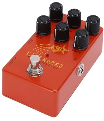 Jiawu Bass Drive DI Pedal Tube Amp Simulator EQ Kontroller Baseffektprocessor för Sceninspelning Repetition, Metal Red 1 * Effektpedal