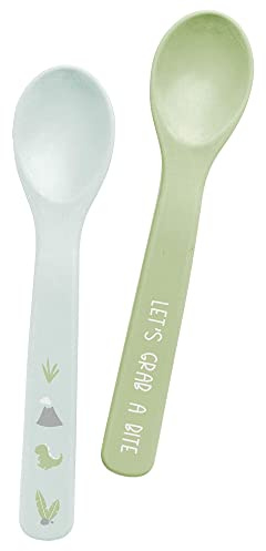 Stephen Joseph Baby Silicone Spoon Set, First Stage Feeding Spoons for Infants, Spoon Set Encourages Self-Feeding, Toddler Feeding Spoons, Dino
