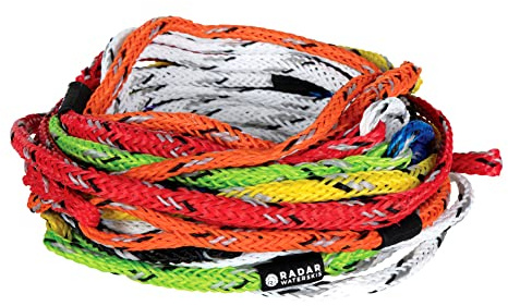 Radar Vapor Knotless 9-Section Mainline Waterski Rope, Tournament Colors