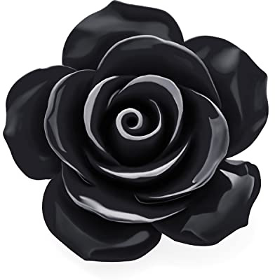 Romantische Modeaussage Rosa Blau Schwarz Weiß Rot Florale Blühende 3D Geschnitzte Große Rosenblume Brosche Schalnadel Für Frauen Teenager