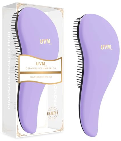Detangling Brush for all types hair, Detangle Hair Brush for Curly Hair, Straight, Dry & Wet Hair - Detangling Hair Brush for Kids, Women, & Toddlers (Lpurple)