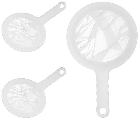 SIGANDG 3 PCS Filtro a Setaccio, 100 Mesh, 200 Mesh, 400 Mesh, Filtro per Alimentare,filtri a rete in nylon, per Filtrare Liquidi, Olio, caffè, Vino, Succhi E Marmellate