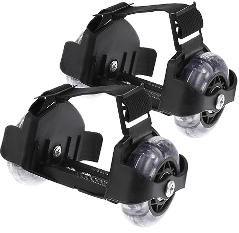 KITANDOVE Pvc Heel Rollers Skates Flash Wheel Shoes for Adults Boys and Girls Portable Skating Wheels for Fitness Relaxation