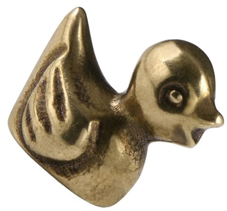 Toddmomy Figurine de Canard Laiton Doré Sculpture Décorative pour Salon Chambre Bureau Ornement Charmant et Unique pour Fantaisie à Votre Intérieur
